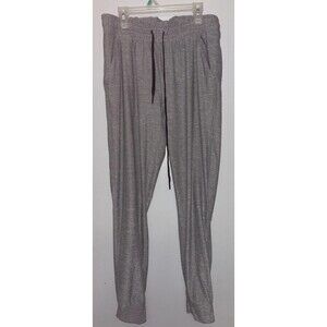 Pink Victoria Secrets Joggers Gray With Pink Logo On Side Leg  Size  Med